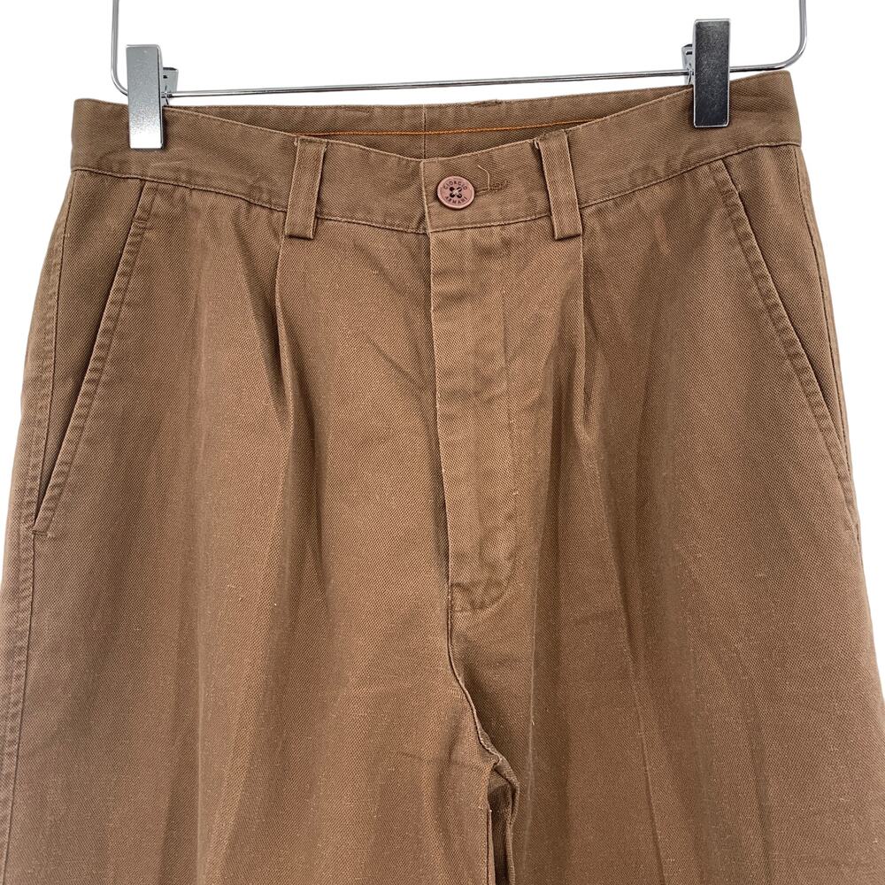 GIORGIO ARMANI Pants Size 30 / Size L Slacks Tan Pleated Brown Straight Leg - Picture 7 of 10